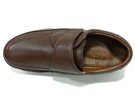 Fancy Kahverengi Cırtlı Diyabetik Anatomik Deri Erkek Ayakkabı