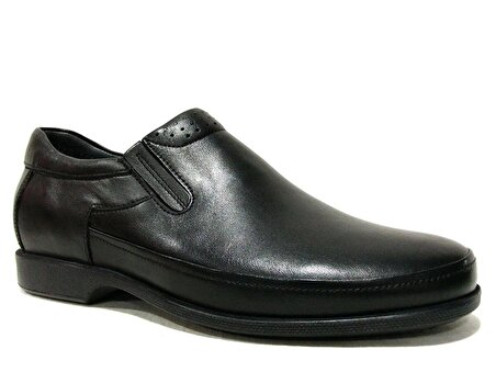 Fastway Siyah Bağcıksız Comfort Deri Erkek Ayakkabı