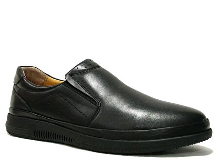 Pabuç Siyah Bağcıksız Comfort Erkek Ayakkabı
