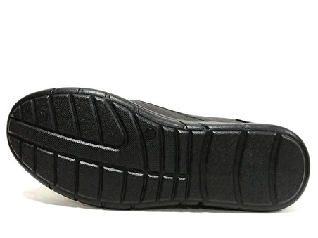 Fancy Siyah Bağcıksız Anatomik Comfort Erkek Ayakkabı