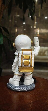 astronot heykel lamba  uzaylı çocuk gece lambası obje dekor