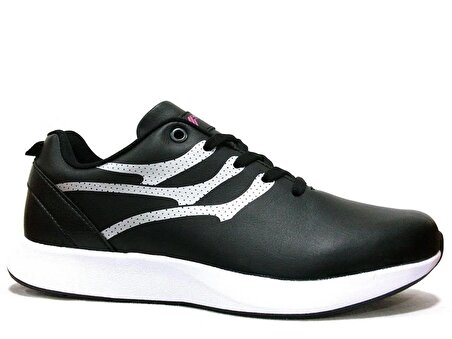 Tracker Siyah Gümüş Bağcıklı Sneakers Spor Ayakkabı