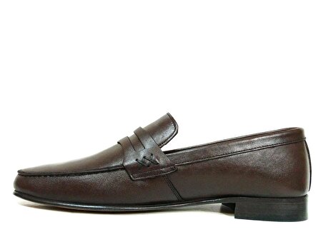 Punto Kahverengi Bağcıksız Kösele Erkek Ayakkabı