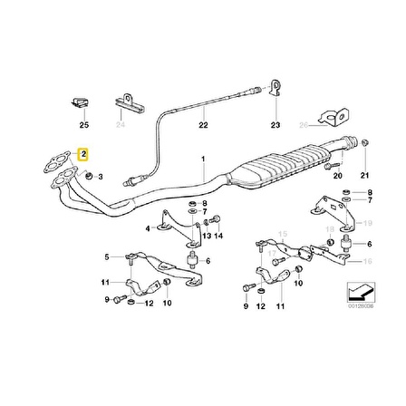 BMW M40 VE M43 MOTOR EGZOZ BOĞAZ CONTASI 18301728208