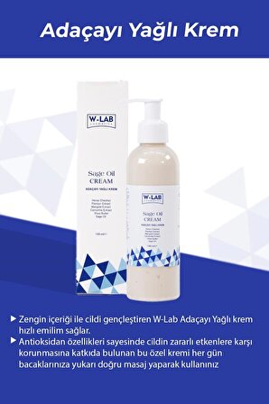 W-Lab Kozmetik Sage Oil Adaçayı Yağlı Krem 190 ML