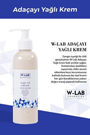 W-Lab Kozmetik Sage Oil Adaçayı Yağlı Krem 190 ML
