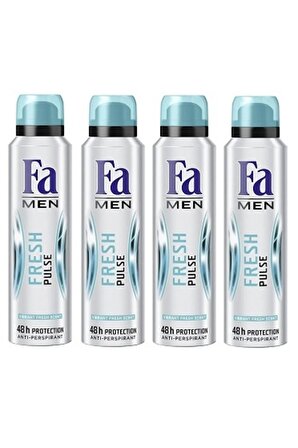 Fa Deo Spray Men Fresh Pulse 150 Ml 4 Adet