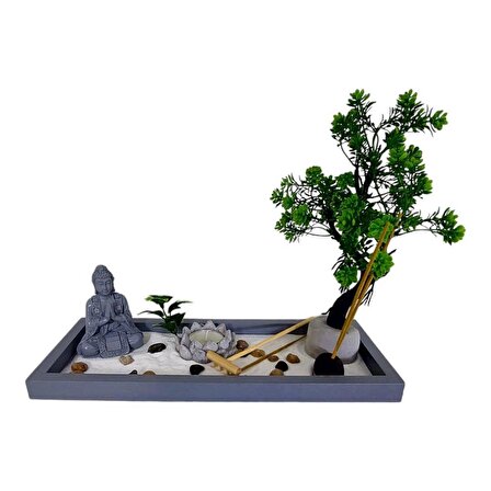 T.Concept Dekoratif Buda Heykeli Dikdötgen Zen Bahçesi 
