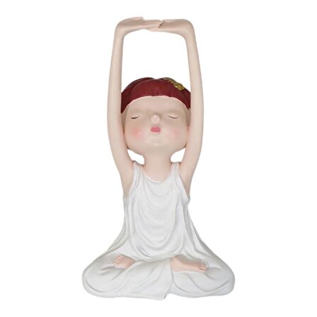 T.Concept Yoga Yapan Kadın Biblosu Küçük Beyaz