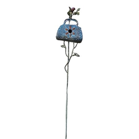 T.Concept Dekoratif Desenli Mavi Kuş Yuvası 158 cm
