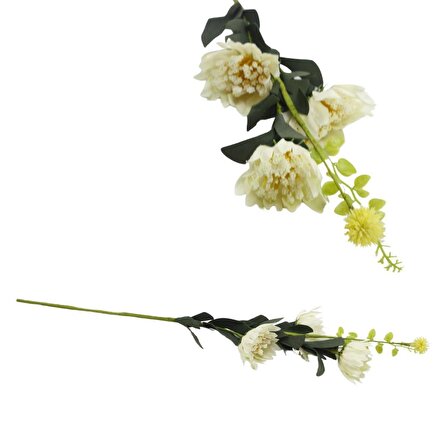 T.Concept Dekoratif Zarif Yapay Çiçek Beyaz Renk 56 cm