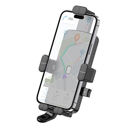 T.Concept Dayanıklı  Motosiklet ve Bisiklet Telefon Tutucu Siyah 