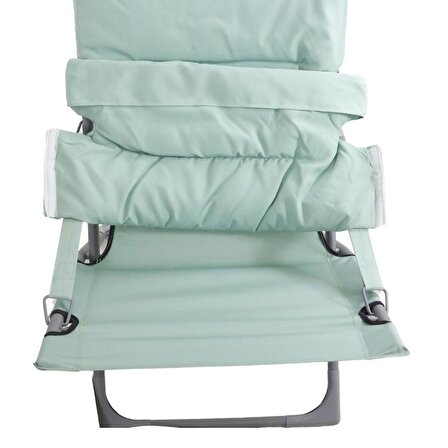 T.Concept Konforlu Katlanabilir, Yıkanabilir Kılıf, Metal Kamp Sandalye Yeşil Renk