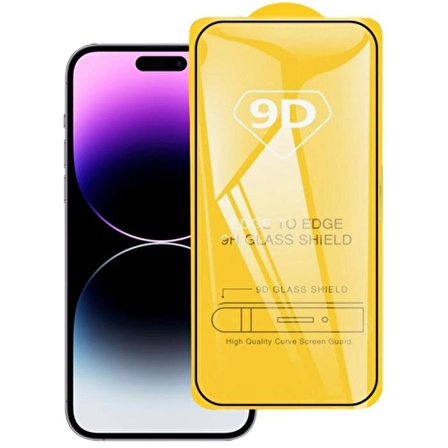 Coofbe  9D Ultra Sert ve Dayanıklı iPhone 14 Plus Ful Kaplama Kırılmaz Ekran Koruyucu, Glue-Tempered