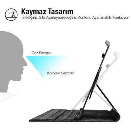 Coofbe Samsung Galaxy Tab A8 2021 10.5 (X200-X205) Standlı Tablet Kılıfı, Darbe Emici, Kaymaz Taban