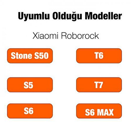Coofbe Roborock Stone S50, T6, T7, S5, S6,  S5 Max Robot Süpürge Ana Fırçası, Yıkanabilir Fırça