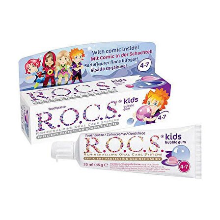  Rocs Kids 4 - 7 Yaş Diş Macunu Balon Sakızı Tadında 35 Ml
