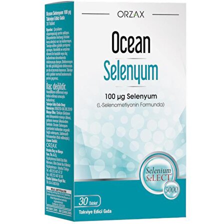 Ocean Selenyum 100 Mcg 30 Selenyum Takviyesi