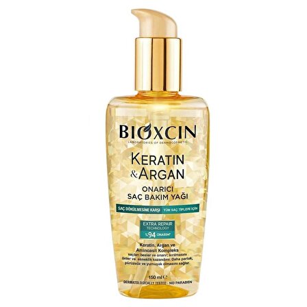Bioxcin Keratin Argan Onarıcı Saç Bakım Yağı 150 ML..elfakozmatik