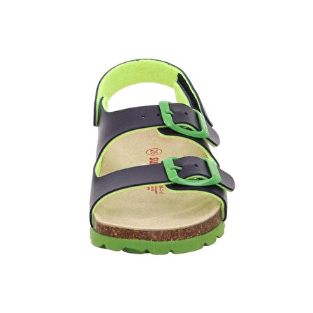 Superfit Çocuk Mantar Tabanlı Lacivert Yeşil Sandalet 600124-8100