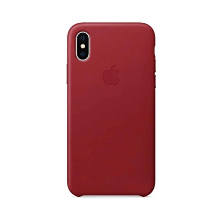 iPhone X Deri Kılıf MQTA2ZM/A - (Product Red) Kırmızı