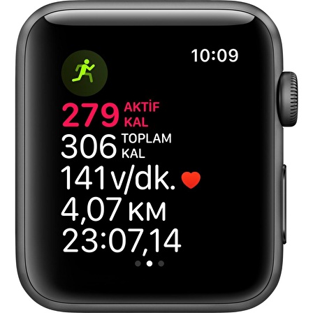 Apple Watch Series 3 GPS 42 mm Uzay Grisi Alüminyum Kasa ve Siyah Spor Kordon MTF32TU/A