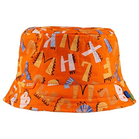 Miniko Kids 0 - 18 Ay UV Korumalı Harfli Şapka Turuncu