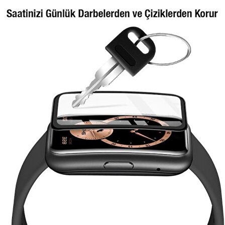 Coofbe Apple Watch Uyumlu Ultra 49mm Full Kaplama Ekran Koruyucu, Su geçirmez,Parmak İzi Bırakmaz 3D Koruyucu 