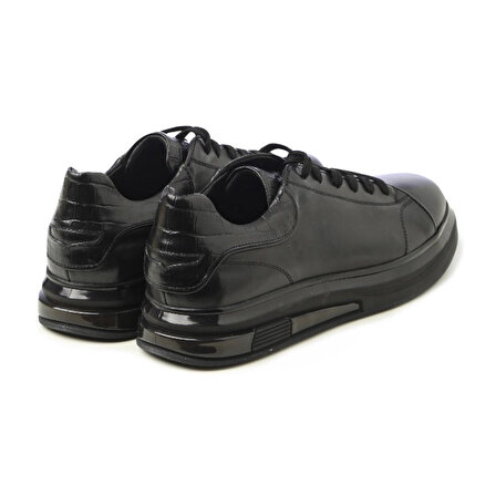 Erkek Sneaker OZ-2968 John May Siyah Napa -Siyah Kroko