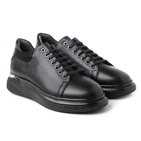 Erkek Sneaker ( Günlük) KA-ALFA3203 John May Siyah Cemre-Siyah Kırışık