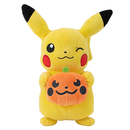 Pokemon Peluş Figür 20cm Halloween Seri - Pikachu Balkabaklı