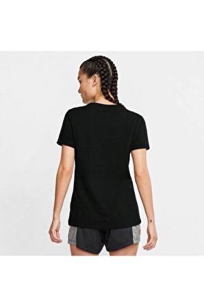 Nike W Dry Tee Dfc Crew Kadın Tişört AQ3212-010-Siyah