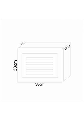 Modem Saklama Kutusu Kapaklı Model 33Y x 38G x 12D Çizgili Siyah