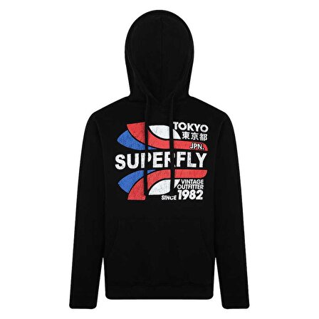 Superfly Men Kapş Sweat Siyah Erkek Sweatshirt 23172-02