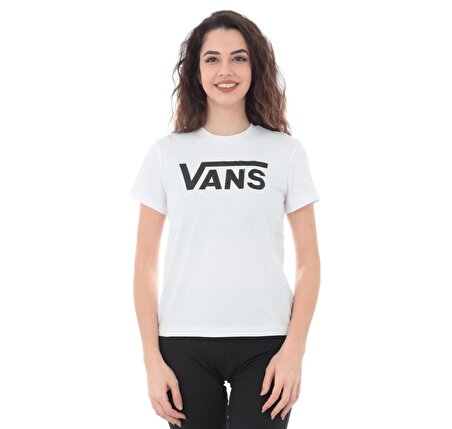 0A3UP4WHT1-R Vans Flyıng V Crew Tee Kadın T-Shirt Beyaz