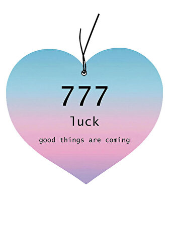 777 Aldım, Kabul Ettim, Luck, Good Things Are Coming Tasarımlı Cool Oto Araç Kokusu Ve Aksesuarı