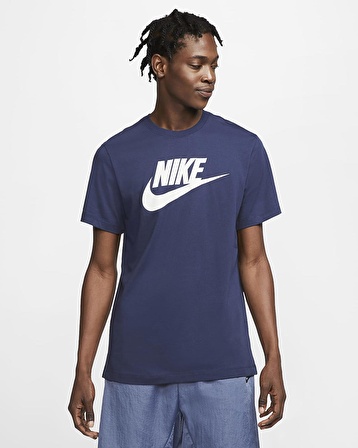 Nike M Nsw Tee Icon Futura Erkek Lacivert Günlük Stil Tişört BV0622-451