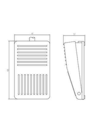 Lf-01 Ayak Pedalı Plastik Korumasız 20 cm Kablolu 250v 10