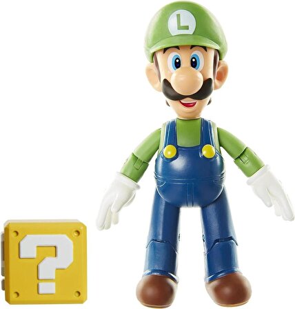 Nintendo Süper Mario Luigi Figür Koleksiyoncu Kutusunda Lisanslı 10 Cm