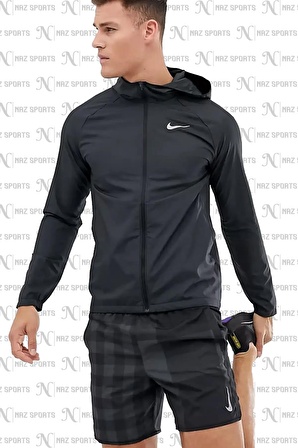 Nike Essential Hooded Running Su Tutmaz Kumaş Kapüşonlu Erkek Spor Ceket