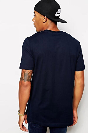 Nike Swoosh Cotton Men's T-shirt Navy Bv0507-451 Erkek Tişört