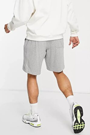 Nike Sportswear Clup Fleece Jersey Standart Fit Kesim Gri Erkek Spor Şort 