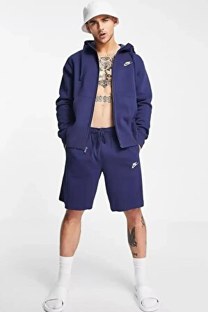 Nike Sportswear Clup Fleece Jersey Standart Fit Kesim Lacivert Erkek Spor Şort 