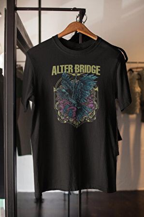 Alter Bridge Baskılı Siyah Kısa Kollu Unisex Tişört