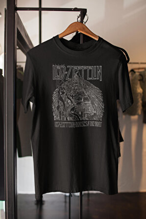 Led Zeppelin Houses Of The Holy Baskılı Siyah Kısa Kollu Unisex Tişört