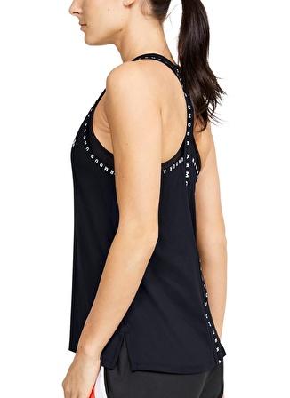 Under Armour Siyah - Beyaz Kadın Atlet 1351596-UA Knockout Tank