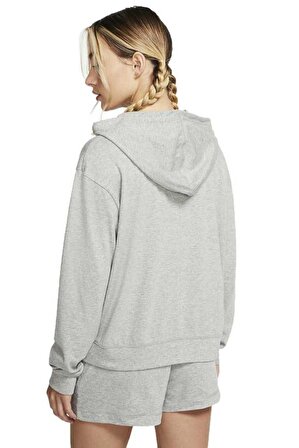 Nike Sportswear Vntg Standart Kesim Günlük Kadın Gri Kapüşonlu Sweatshrit