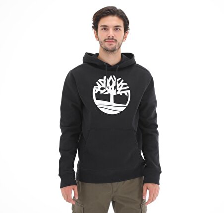 B0A2BJHN921-R Timberland Yc Core Tree Logo Pull Over Hoodie (Bru Erkek Sweatshirt Siyah