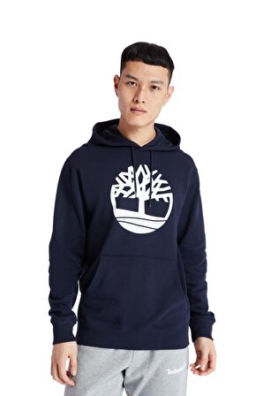 Timberland YC Core Tree Logo Pull Over Hoodie Erkek Kapüşonlu Sweatshirt Lacivert