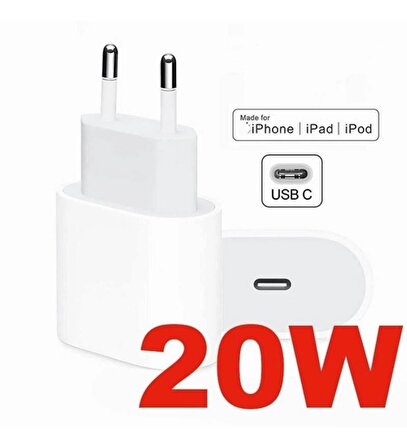 APPLE iphone 14 - 14 Pro - 14 ProMax Uyumlu 20W USB-C Hızlı Şarj Adaptörü - ( TÜRKİYE GARANTİLİ )